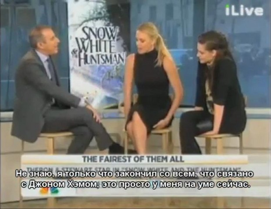 Кристен Стюарт и Шарлиз Терон на The Today Show 19.03 (субтитры)