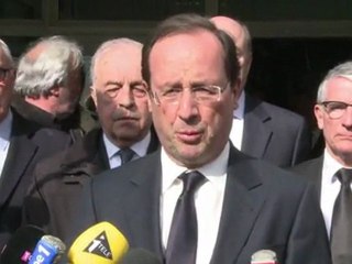 Tuerie de Toulouse: "la France tout entière est touchée" estime Hollande