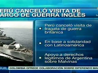 Perú cancela visita de fragata de guerra inglesa