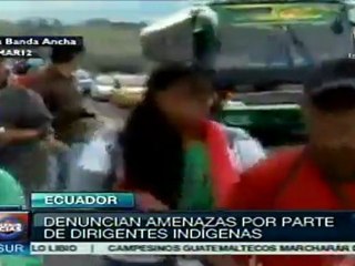 Ecuador: denuncian amenazas por parte de dirigentes