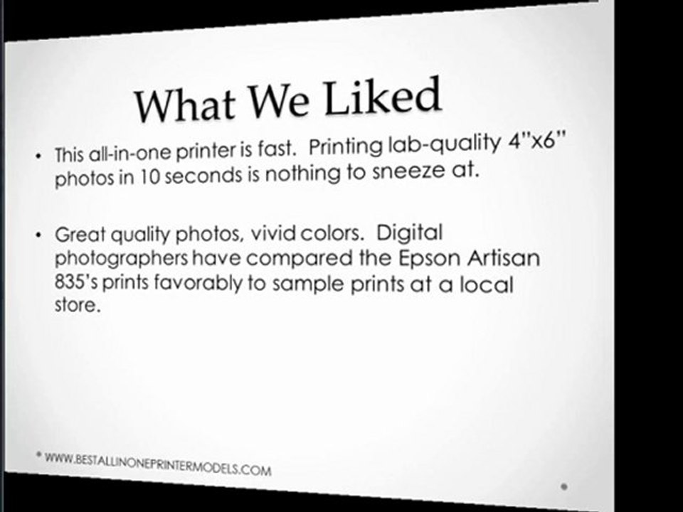 Our Thoughts About The Epson Artisan 835