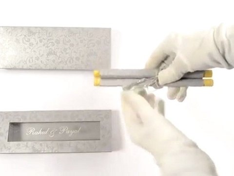 S1008, Silver Color, Scroll Invitations, Jewish Invitations, Box Scrolls