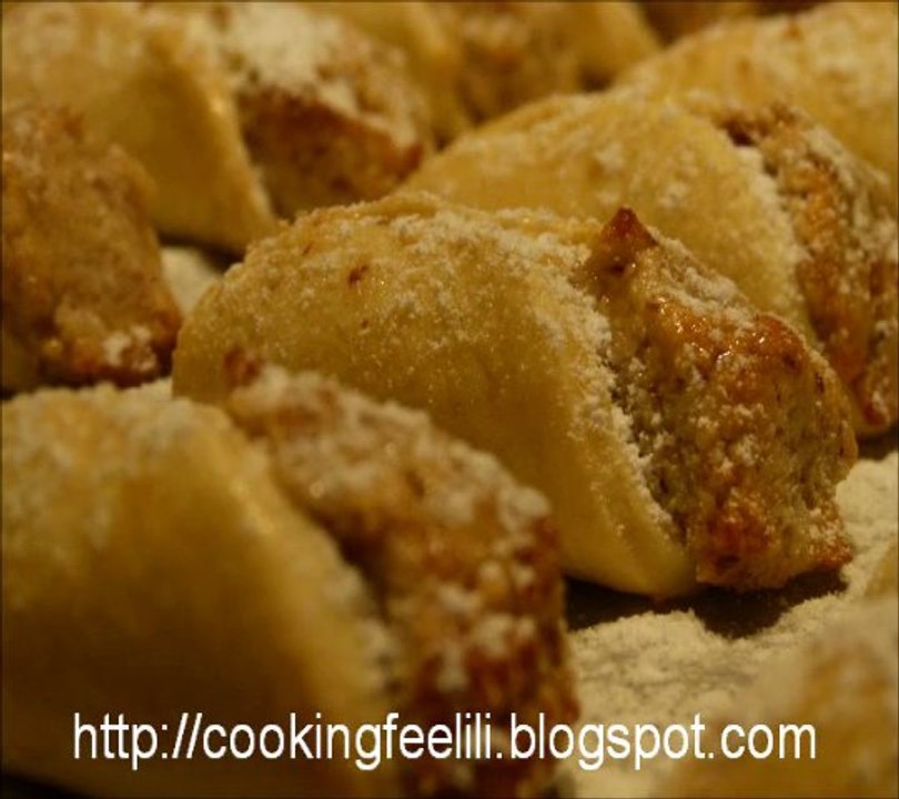 Recette des Cornets aux amandes "Makrout el louz" - patisserie Algérienne
