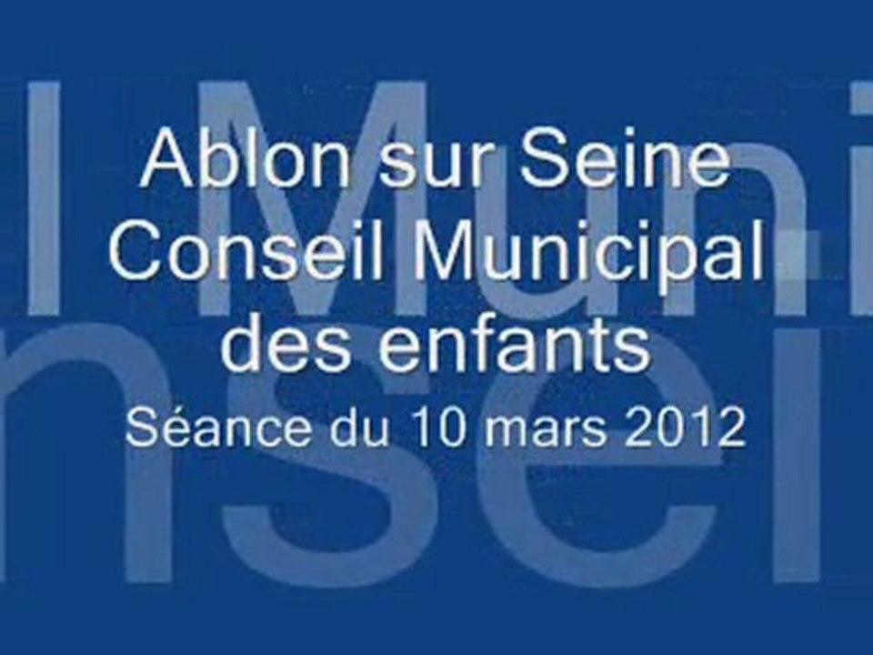 Conseil Municipal des Enfants - 10 mars 2012
