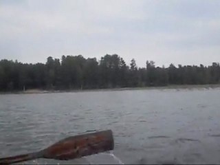 Rowing a boat 2011 on Lake Saimaa