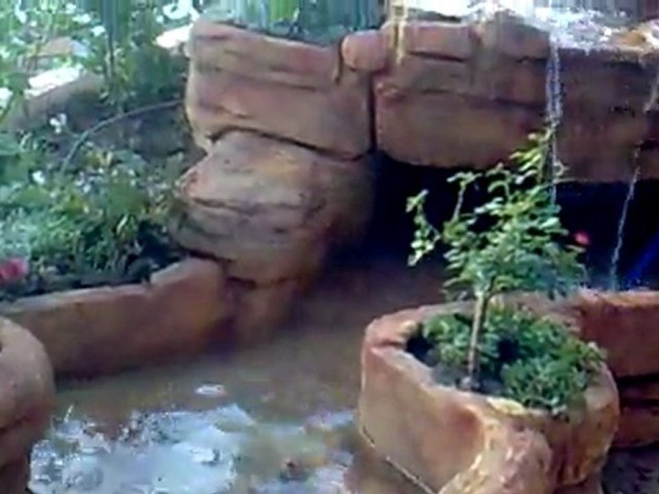 Yapay kaya şelale havuz