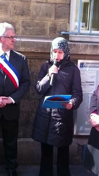 Hommage aux victimes de la tuerie de Toulouse : Intervention de Leila BOUCHETARA, Représentante de la Fédération des Musulmans de Clichy