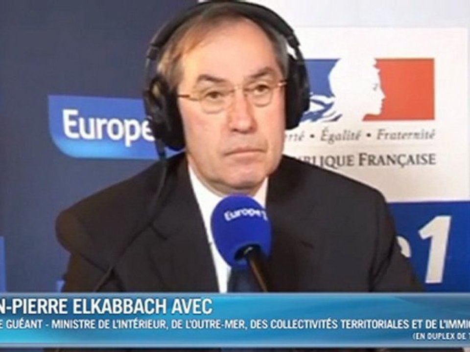 Claude Guéant invité de Jean-Pierre Elkabbach, sur Europe1 en duplex de Toulouse