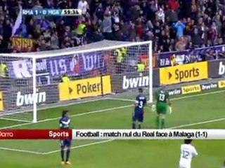 Football, match nul du Real face à Malaga