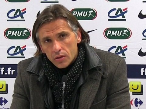 La réaction de l'entraîneur de Quevilly après la victoire contre l'OM