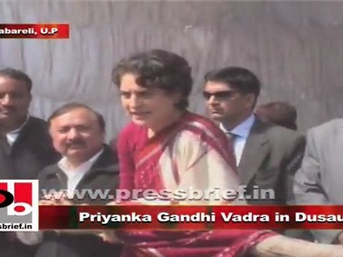 Priyanka Gandhi Vadra in Dusauti (Raebareli) seeks support for Congress