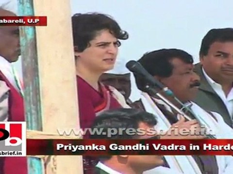 Priyanka Gandhi Vadra in Hardoi (Raebareli): Form a Congress Government in UP