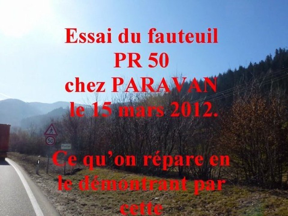 Essai Fauteuil PR 50 de chez PARAVAN.