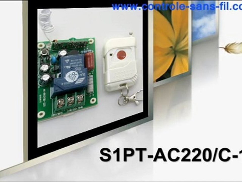 Un interrupteur sans fil 220v avec récepteur relais haute puissance 20a 1 canal