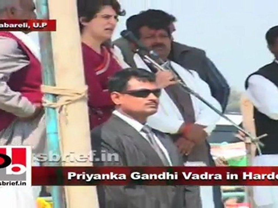 Priyanka Gandhi Vadra in Hardoi (Raebareli): SP, BSP indulged in corruption in UP