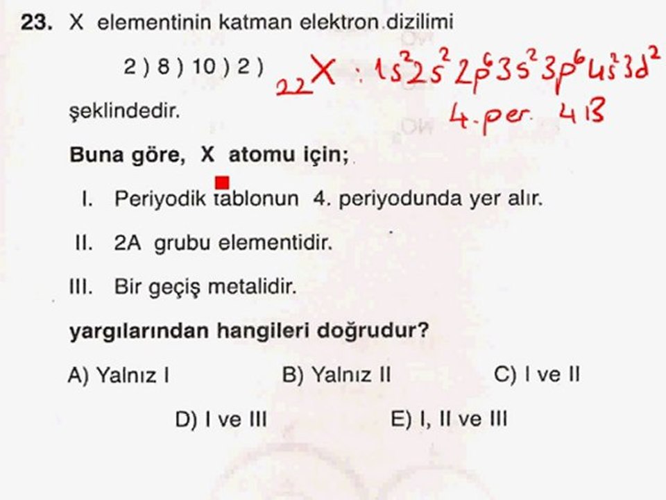 21 mart deneme kimya soru B23