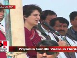 Priyanka Gandhi Vadra in Hardoi (Raebareli) : BSP Government blocks the development in Raebareli