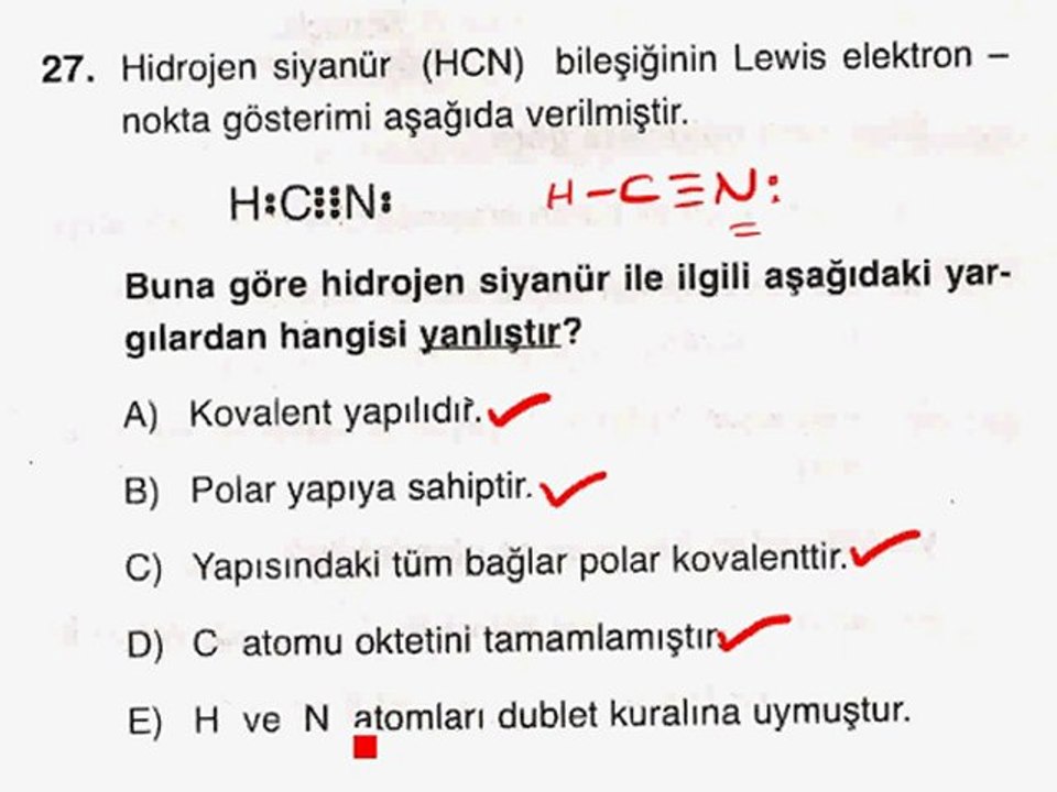 21 mart deneme kimya soru B27