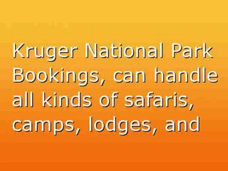 Kruger Park Bookings