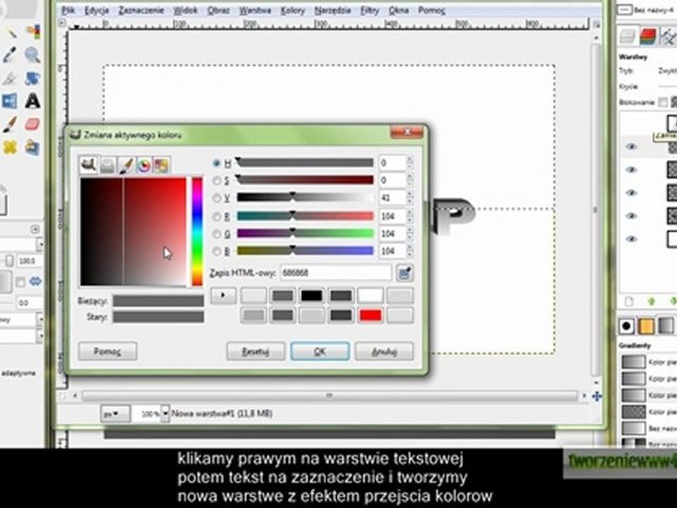 Realistic 3D text in GIMP Tutorial Realistyczny Napis 3D w Gimpie Napis w Gimp