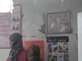 فري برس ريف دمشق التل انتزاع صورة بشار البطة عن حائط مركز الهاتف التل 20 3 2012