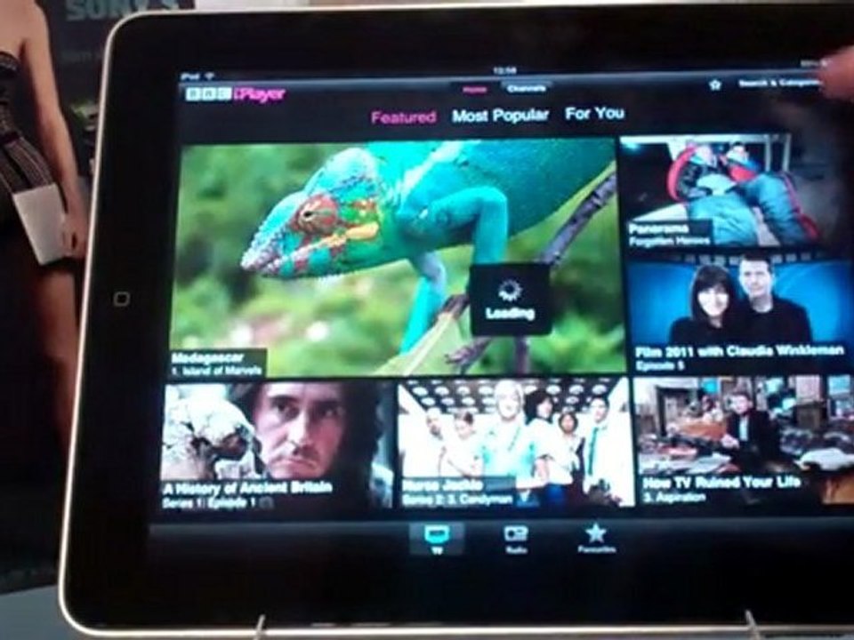 Apple iPad iPlayer app video