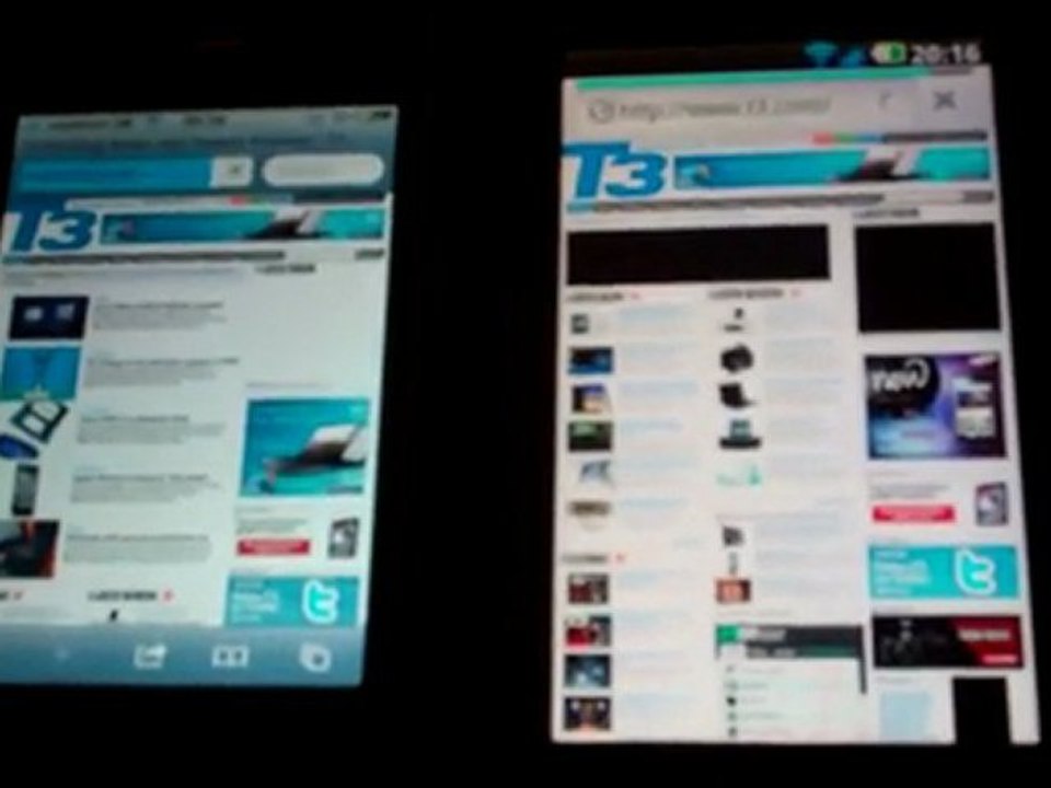 Apple iPhone VS LG Optimus X2: Browsing