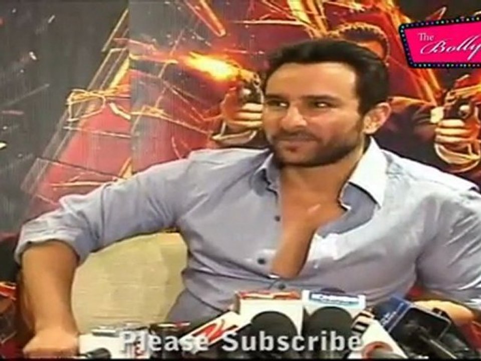 Langra Tyagi Saif Ali Talks To Media About His Upcoming Movie Agent Vinod @ Promotion
