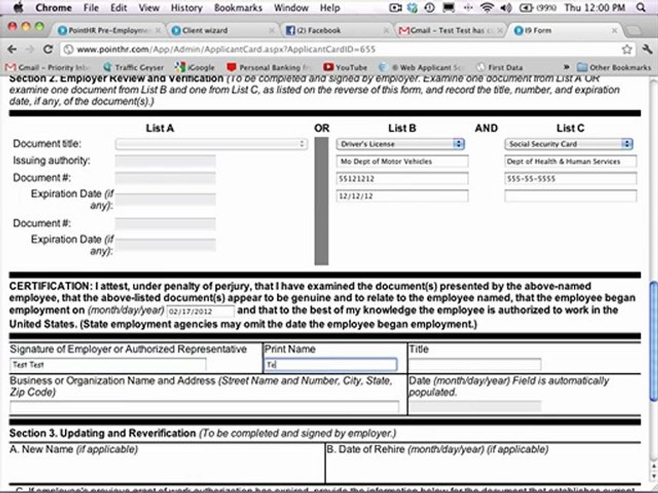 Electronic I-9 Review Part III
