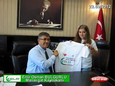 Manavgat kaymakamı Emir Osman BULGURLU ve Doğa EKER