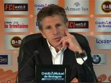 Conférence de presse FC Lorient - OGC Nice : Christian  GOURCUFF (FCL) - Claude  PUEL (OGCN) - saison 2012/2013