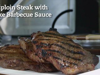 Striploin Steak with Coke Barbecue Sauce
