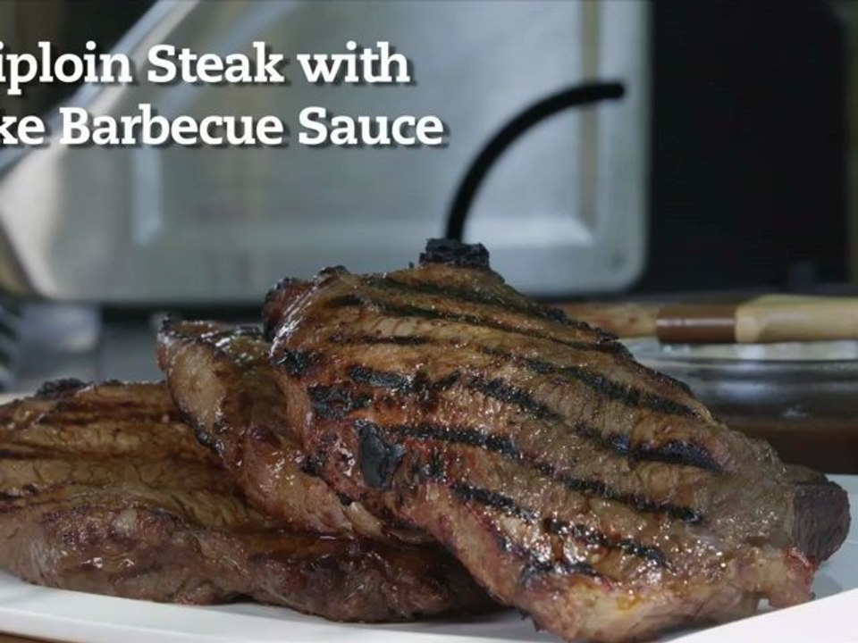 Striploin Steak with Coke Barbecue Sauce