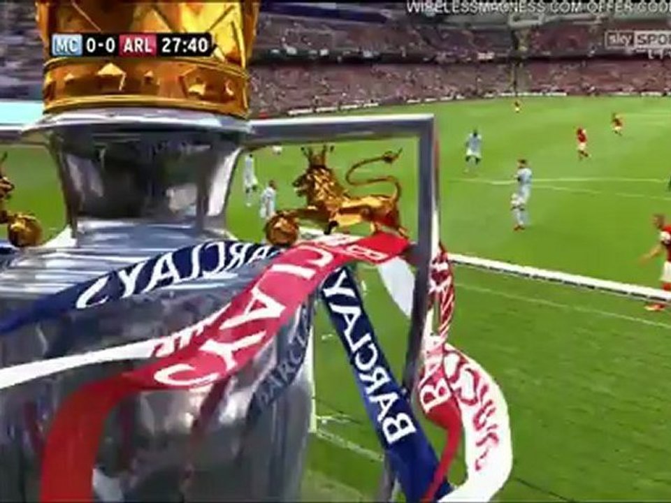 Arsenal vs Man City 23/9/2012 full match half 1