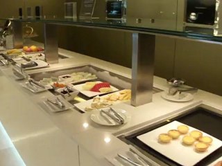 Aéroport d'Hong Kong - Buffet du loundge Qantas
