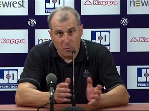 Conférence de presse Toulouse FC - Stade Rennais FC : Alain CASANOVA (TFC) - Frédéric ANTONETTI (SRFC) - saison 2012/2013