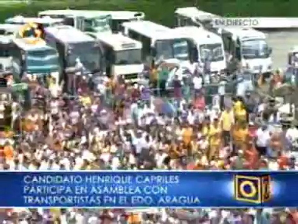 Capriles Radonski en Aragua: Asamblea con Transportistas 1
