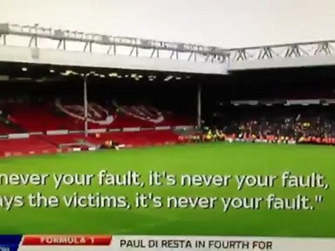 Manchester United fans after the game in Anfield