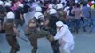 Greek police use pepper spray in protests