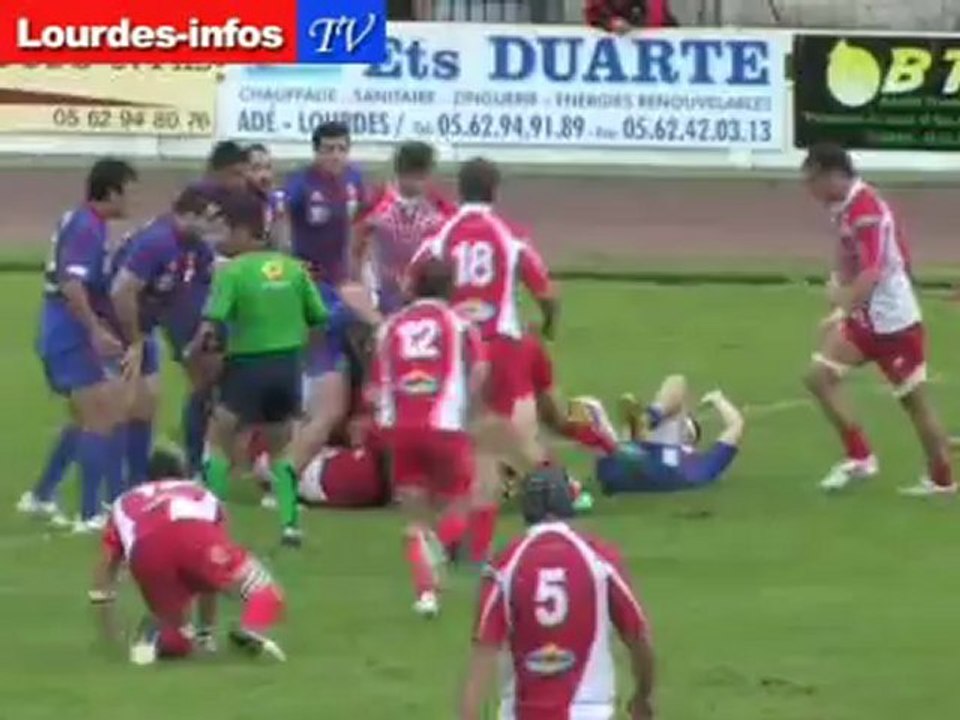 Rugby  Fédérale 1 : Lourdes 21 Castanet 16