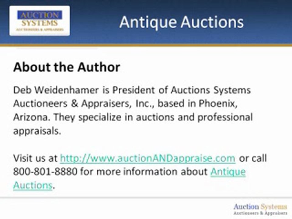 Antique Auctions: Guidelines for Getting the Best Deals