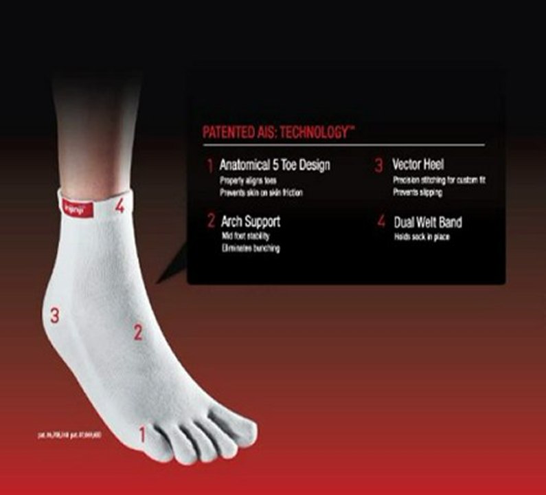 How To Injinji Performance Lightweight No-Show Sock, Black