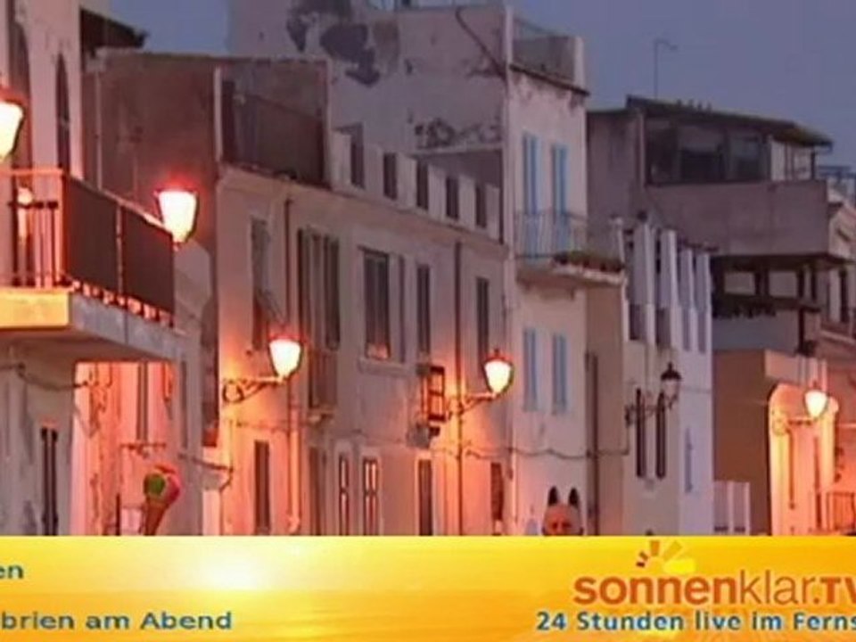 Destinationszuspieler Kalabrien Abend