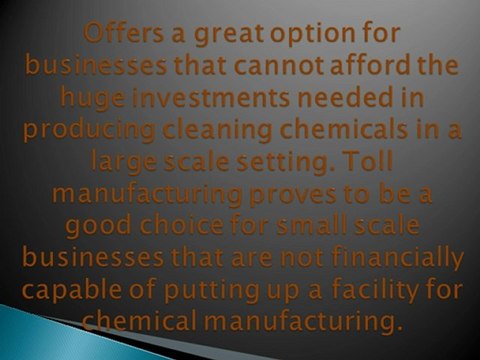 Toll Manufacturing with Custom Chemicals