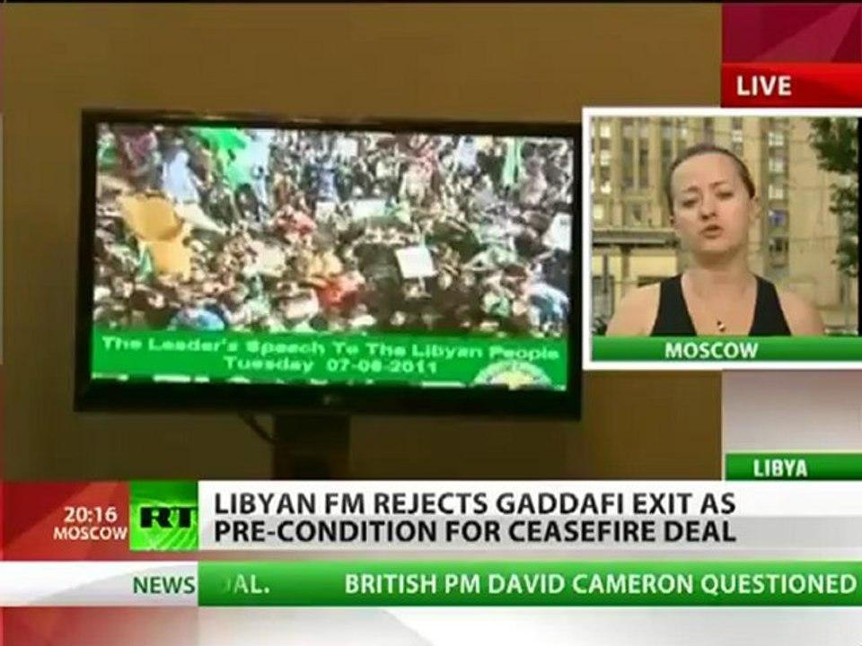 Tripoli rejects Gaddafi exit as pre-condition for ceasefire