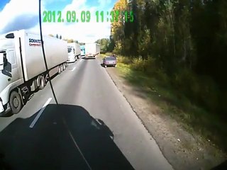 Camionneur Russes sont très soudés entre eux