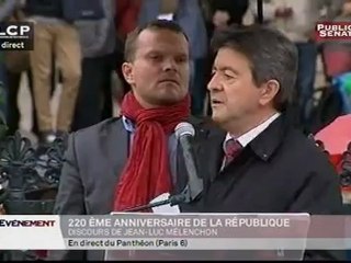 EVENEMENT,Discours de Jean-Luc Mélenchon devant le Panthéon pour le 220ème anniversaire de la République