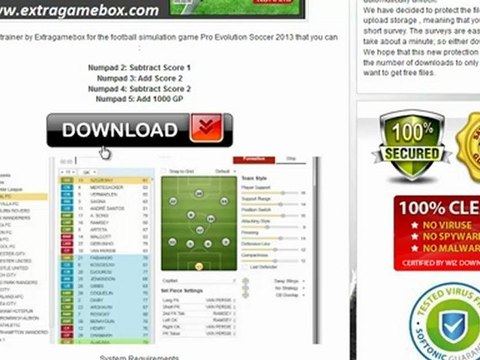 PES 2013 Become a Legend Editor