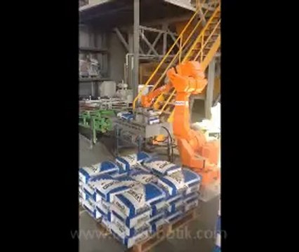 çuval paletleme palet dizme otomasyonu tara robotik otomasyon