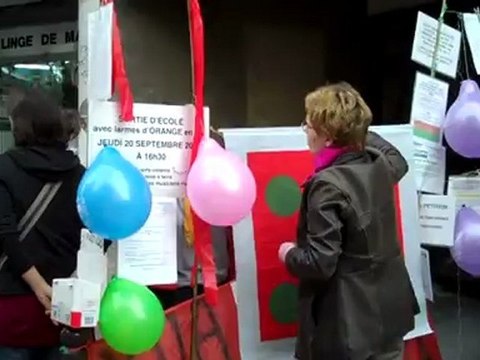 Manif contre les antennes relais Orange dans le 18e arrondissement de Paris